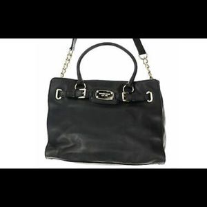 Michael Kors Women's Hamilton Large Black Pebble - Shoulder Bags